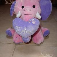 Elefantina Lilla/Viola "TI AMO" Cuore Regalandia