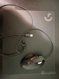 Logitech G G502 HERO Mouse Gaming + tappetino in o
