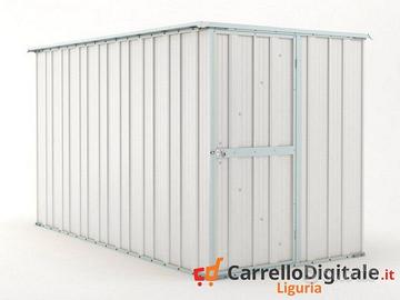 deposito attrezzi giardino 175x307cm 5,4mq bianco