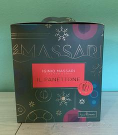 Scatola vuota Panettone Iginio Massari verde scuro