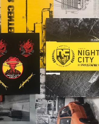Cyberpunk 2077 mappa + adesivi stickers