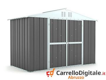 Box giardino lamiera zincata 327x155 grigio scuro