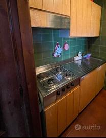 cucina in legno frassino naturale artigianale 