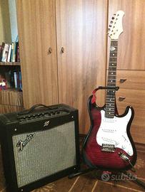 chitarra elettrica e amplificatore