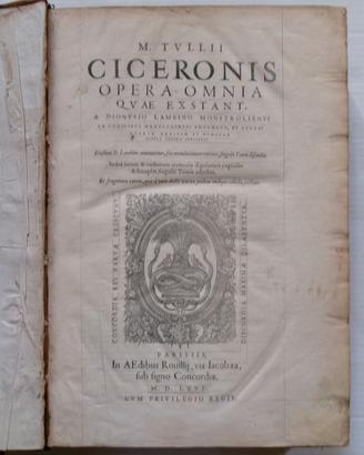M. Tullii Ciceronis Opera Omnia quae exstant, 1566