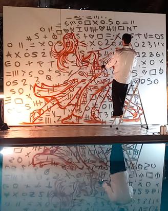 Street Art TANGO - Opera Unica su 3 Pannelli