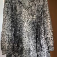 Giacca astrakan grigio beige tg 42-44