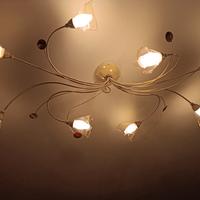 lampadario con 8 luci a forma di fiore 