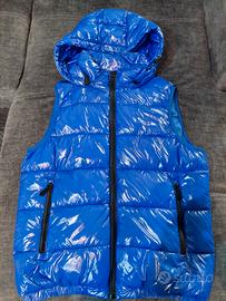 Giubotto piumino smanicato blu