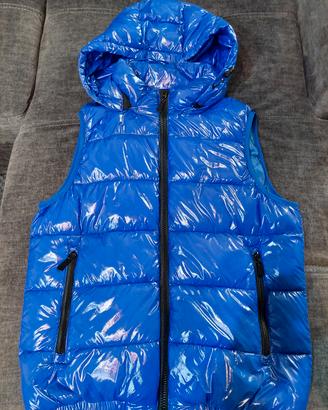 Giubotto piumino smanicato blu