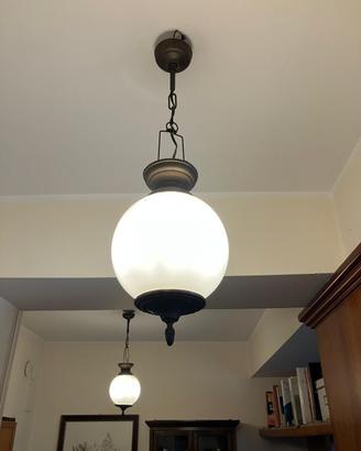 Coppia di Lampadari a Sospensione Vintage