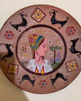 Antico piatto ceramica Sarda