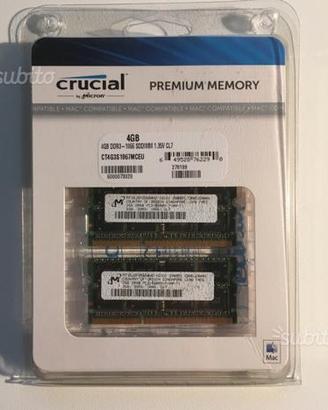 4Gb RAM DDR3 - Mac (2 banchi da 2Gb)