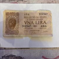 BANCONOTA 1 LIRA 1944