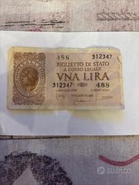 BANCONOTA 1 LIRA 1944