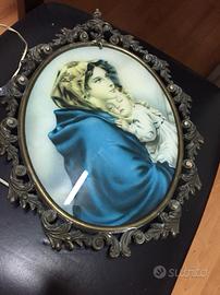 Quadro luminoso Madonna con Bambino