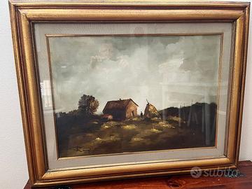 Pittore Livornese Sergio Raugi   Il pagliaio