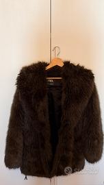 Pelliccia Zara marrone taglia XS