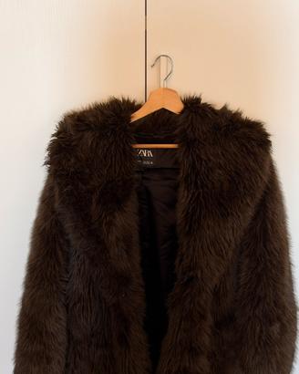 Pelliccia Zara marrone taglia XS