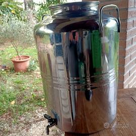 fusto da olio acciaio ino lt 50 con rubinetto