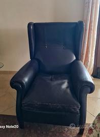 salotto pelle anni 40-50