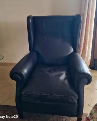 salotto pelle anni 40-50