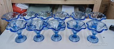 Set 11 Coppe Gelato blu cobalto