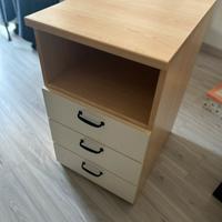 Cassettiera Scrivania Frassino