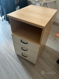 Cassettiera Scrivania Frassino