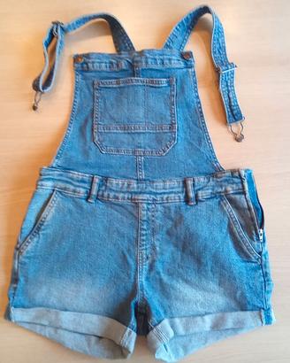 salopette jeans pantaloni corti