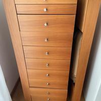 Settimanale in legno massello color noce