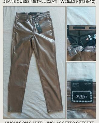 Jeans Guess 1981 Skinny metallizzati - Nuovi con c