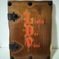 Porta Lista Dei Vini o menu in Legno
