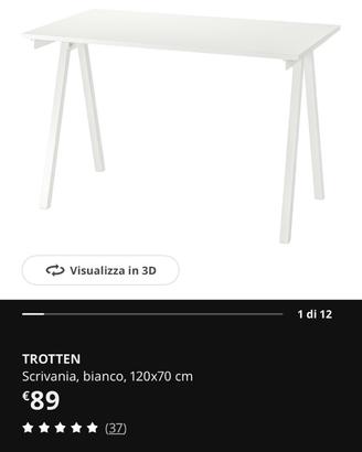 Scrivania IKEA TROTTEN + sedia MILLBERGET