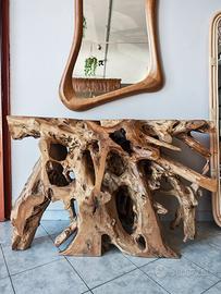 Consolle in radice di teak - Pezzi unici