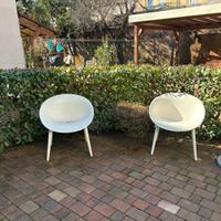 Poltroncine da giardino design color bianco