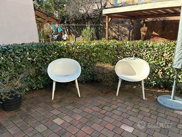 Poltroncine da giardino design color bianco
