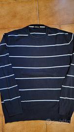 maglione blu in cotone