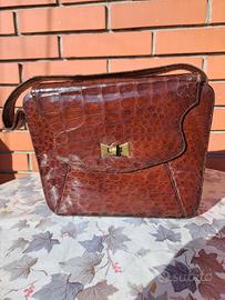 Borsa da donna in coccodrillo, Vintage anni 60