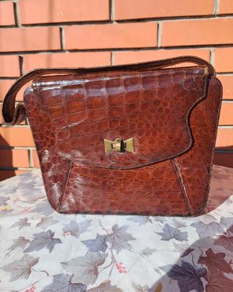 Borsa da donna in coccodrillo, Vintage anni 60