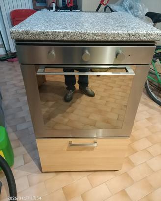 Forno con mobile colonna con cassetto 
