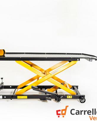 Ponte moto sollevatore con pompa a pedale GIALLO