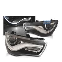 FARI PER AUDI A1 10-14 CON LUCI DIURNE A LED NERI