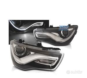 FARI PER AUDI A1 10-14 CON LUCI DIURNE A LED NERI