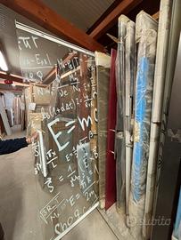 Vetrata trasparente con formule fisiche