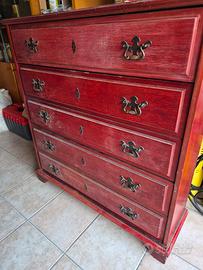 scarpiera vintage bordo