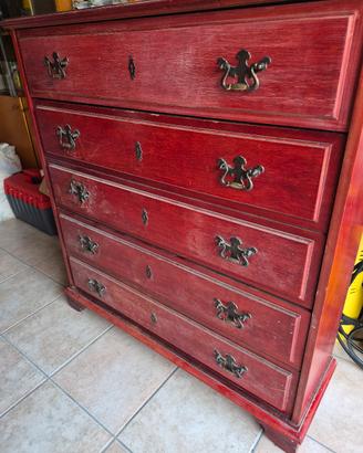 scarpiera vintage bordo