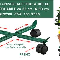 sposta vasi universale regolabile da 35 a 50 cm