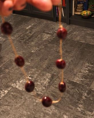 Collana artigianato Amazzonia a grani/semi bardeau