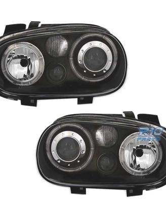 FARI VOLKSWAGEN VW GOLF 4 ANGEL EYES R32 FONDO NER